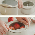 thumbnail image 5 of 6 Set FIKA One Kitchen Ceramic Round Food Container Set with Glass Lid, Porcelain Prep, Mixing & Serving Bowls, Microwave, Oven & Dishwasher Safe Storage, Home Deco Canister (700ml / 0.75qt / 24oz), 5 of 13