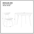 thumbnail image 3 of 5-Piece Wooden Dining Table Set for 4, Space-Saving Round Kitchen Table with 4 Upholstered Chairs, Compact Design for Small Kitchens & Dining Rooms, Easy Assembly, Ergonomic Cushioned Seats, 3 of 7