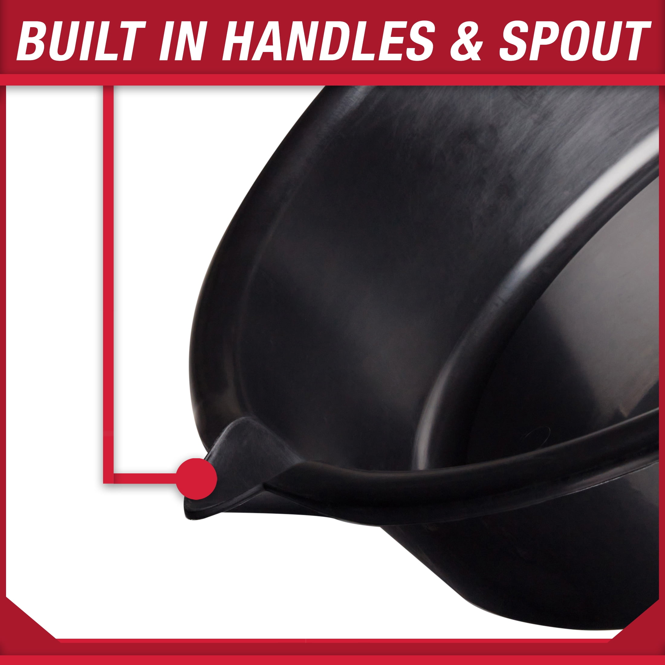 Hyper Tough 7-Quart Automotive Drain Pan with Built-In Scale and Spout