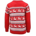 thumbnail image 3 of KIMU Boys' 2-18 Long Sleeve Knit Pullover Christmas Sweater Crewneck Holiday Sweater Shirt (Reindeer Fairisle), 3 of 5