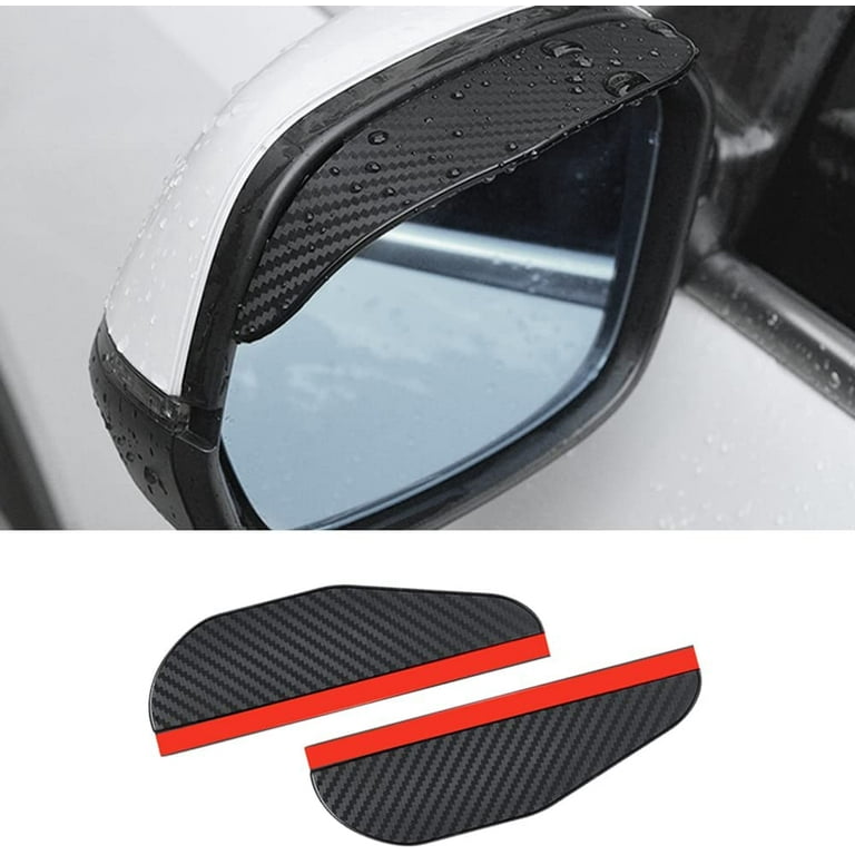 2pcs Car Rear View Mirror Rain Visor Guard, Carbon Fiber Auto Side Mirror  Rain Eyebrows, Rainproof Waterproof Pvc Rearview Mirror Rain Visor Smoke  Cov