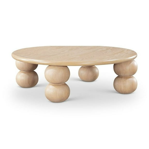 Meridian Furniture Kelvin Natural Wood And Oak Veneer Coffee Table