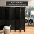 thumbnail image 2 of Handmade Beadboard 70-inch Room Divider (China) 5 Panel Black, 2 of 6