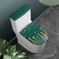 thumbnail image 2 of HELLHERO Christmas Tree Star Pattern Adds Holiday Charm for Bathroom Home Comfort, Elastic Bottom Polyester Toilet Lid Cover, Soft, Universal, 2 Piece, 2 of 8
