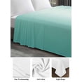 thumbnail image 6 of Turquoise Ombre Twim XL Size Flat Sheet, Wrinkleproof & Fadeproof Cooling Flat Bed Sheet Only, Modern Gradient Abstract Art Breathable Soft Bedding Top Sheets 66 x 102 Inches, 6 of 8