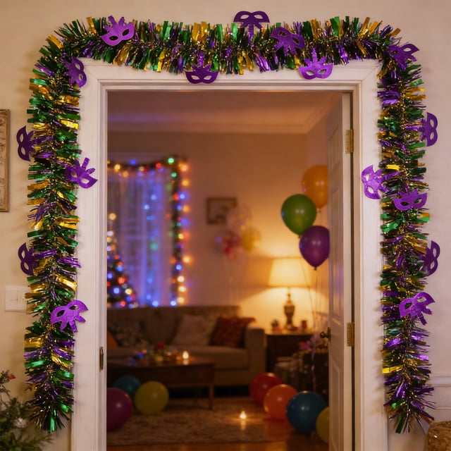 Carnival Streamers & Ribbons - Plastic Party Decorations, Carnival Masks & Garlands, Party Background & Photo Booth Decor, JKODE