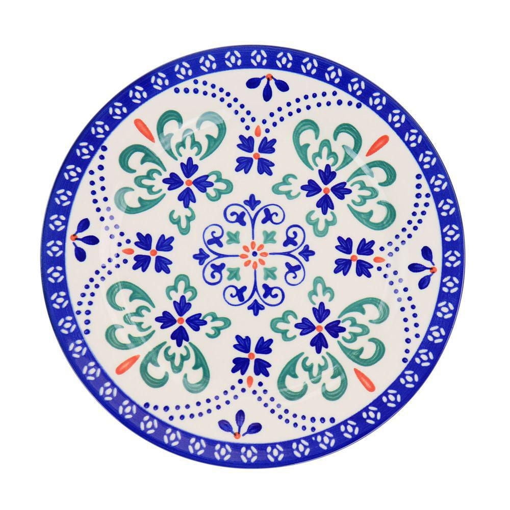 Laurie Gates Tierra Star 12 Piece Hand Painted Stoneware Dinnerware Set