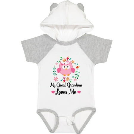 

Inktastic My Great Grandma Loves Me Owl Gift Baby Girl Bodysuit