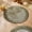 Green+Beige, variant on Boho Round Paper Placemats 15'' Set of 4, Rustic Woven Fade-Safe Tablemats, Braided Placemats for Home, Cafe or Events, Black