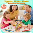 thumbnail image 3 of Vggrvlo Wooden Stick Game 48 Colorful Sticks Dice Game for Ki-ds 3-6 Years Kerplunk Games for Ki-ds Ages 4-8, 3 of 7