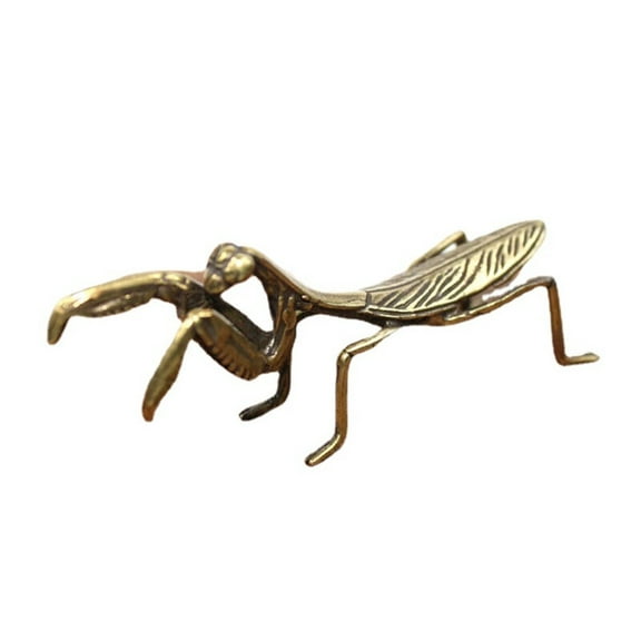 Brass Mantis Solid Figurine Statue House Office Decoration Animal Figurines Toys
