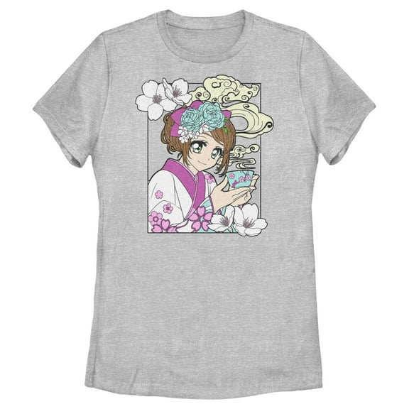 Women's Lost Gods Sakura Tea Tarot Graphic T-Shirt