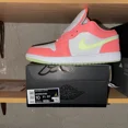 thumbnail image 1 of Ni - ke Men's Size 10 Air Jordan 1 Low SE Shoes Lava Glow Volt White FN6772-671 NEW, 1 of 5