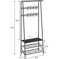 thumbnail image 2 of COZONY Hall Tree Entryway Bench with Storage, Wood-Look Metal Frame, 2 of 7