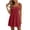 Watermelon Red, variant on Bxsruta Women's Spaghetti Strap Tie Shoulder High Waist Babydoll Dress Casual Pull on A Line Sleeveless Mini Dress with Lace Trim for Summer Spring Comfy Daily Wear