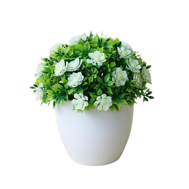 Plantas artificiales falsas modernas con decoración de de blanco Sunnimix florero flores de imitación en maceta