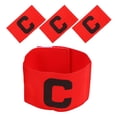 thumbnail image 1 of ORDDIART 4Pcs Portable Red Captain Armband Professional Football Band Lightweight Sports Supply, 1 of 6
