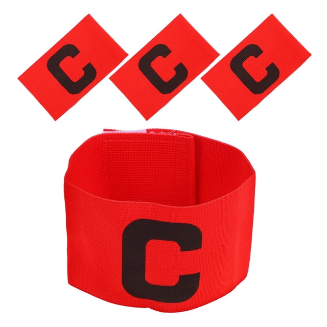 ORDDIART 4Pcs Portable Red Captain Armband Professional Football Band Lightweight Sports Supply