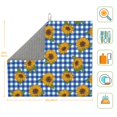 thumbnail image 2 of Uemuo Sunflowers Pattern Dish Drying Mat,16*18 inch Absorbent Dish Drainer Kitchen Counter,Large Size Dish Drying Pad for Countertops,Sinks,Draining Racks, 2 of 6