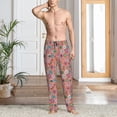 thumbnail image 5 of Vsdgher Color Flowers Print Mens Pajama Pants Sleep & Lounge Pants, PJ Bottoms With elastic waistb and Pockets, 5 of 5