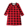 thumbnail image 3 of JYYYBF Matching Family Pajamas Plaid Print Christmas PJ's Holiday Nightwear Long Sleeve Button Lapel Sleepwear, 3 of 5