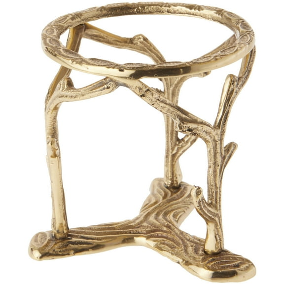 Bard's Brass-toned Egg Stand/Holder, Twig Branch Leg, 2.875" Diameter