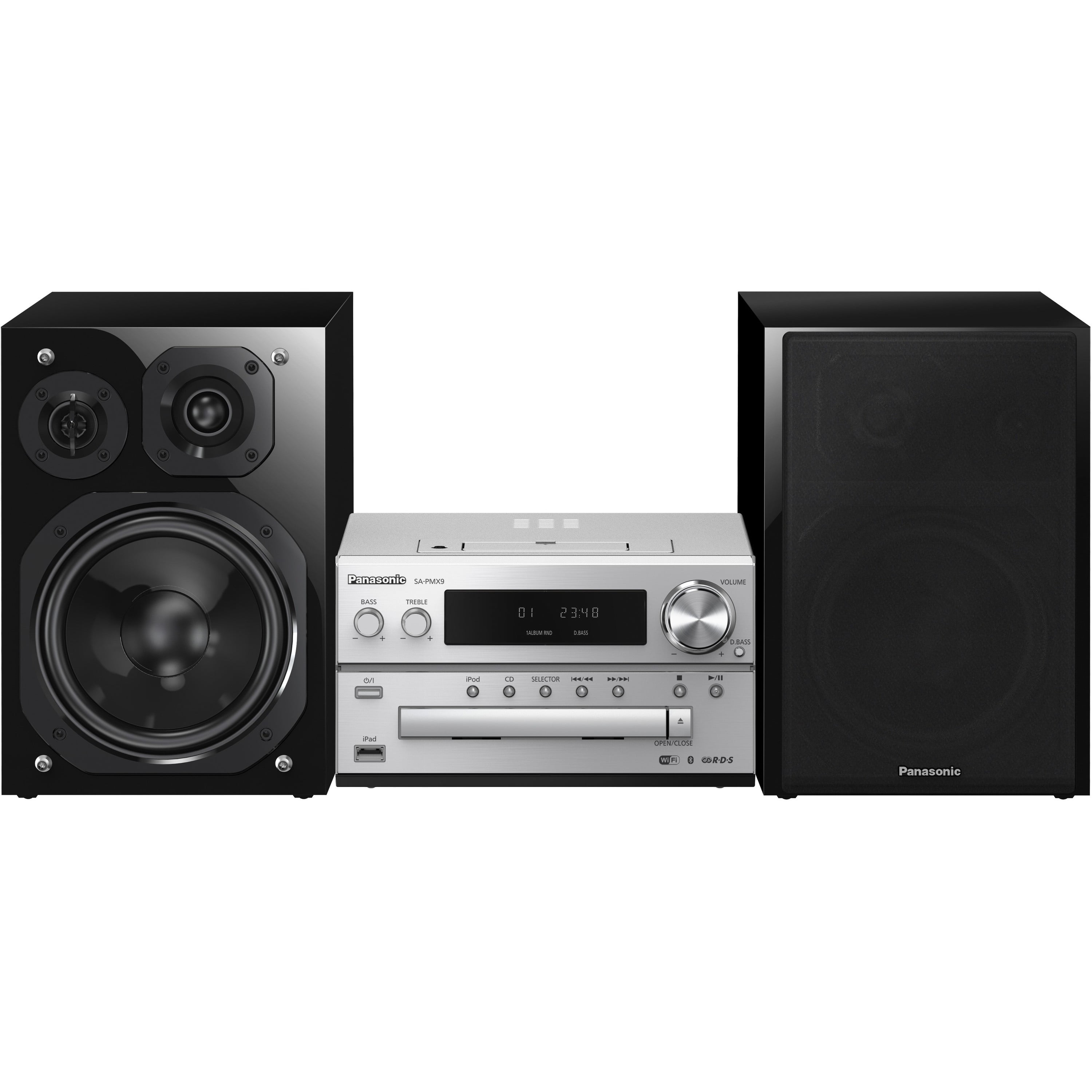 Panasonic Best in Class Micro Home HiFi Sound System SCPMX9 (Silver/Black) Bluetooth Music Play