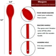 thumbnail image 3 of Paquete de cucharas largas de silicona Juego de cocina antiadherente resistente al calor, cucharas para revolver para hornear Herramienta para mezclar y revolver Ormromra WRLF-182-4, 3 of 7