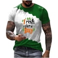 thumbnail image 1 of Camisetas Casuales Cuello Redondo Día de San Patricio Impresión Suéter, Manga Corta Blusa Deportiva para Hombres, 1 of 3