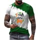 thumbnail image 1 of Camisetas Casuales Cuello Redondo Día de San Patricio Impresión Suéter, Manga Corta Blusa Deportiva para Hombres, 1 of 3