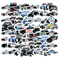 35pcs Funny Stickers Police Stickers Waterproof Graffiti Stickers Police Car Stickers for Luggage Notebooks Phone