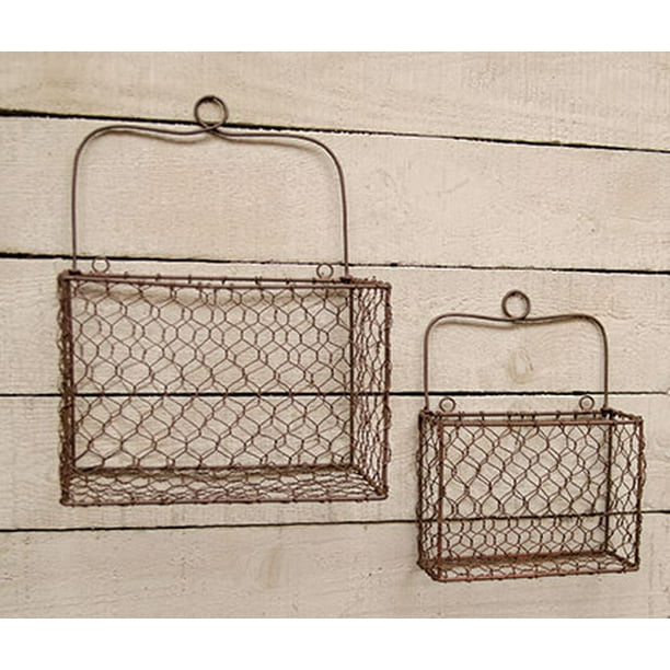 2/Set, Chicken Wire Wall Baskets