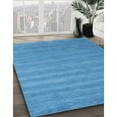 thumbnail image 3 of Ahgly Company Machine Washable Indoor Round Contemporary Midday Blue Area Rugs, 4' Round, 3 of 7