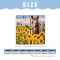 thumbnail image 2 of 10 Inch Wall Clock Battery Operated Square Clock for Office, Kitchen, Outdoor, Living Room,Horse Sunflowers Image, 2 of 4