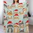 thumbnail image 2 of TIELUTT Christmas Blanket Christmas Animal Blanket Christmas Winter Blanket Leisure Soft Blankets Full Size Soft Blankets And Throws Fringe Plaid Blanket Throw Blanket Full Big Throw Blanket for Couch, 2 of 6