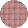 thumbnail image 2 of Addison Rugs Dream Shag Premium Machine Washable Transitional Houndstooth Red Round Rug, 8' x 8', 2 of 8