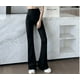 thumbnail image 3 of Pantalones para mujer - Pantalones acampanados de cintura alta, suaves y mantecosos - Leggings disponibles en negro, L Rojo Verde, 3 of 4