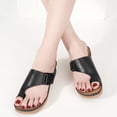 thumbnail image 7 of Atoshopce Women Black Wedges Sandals with Arch Support Massage Flip Flop, 7 of 7