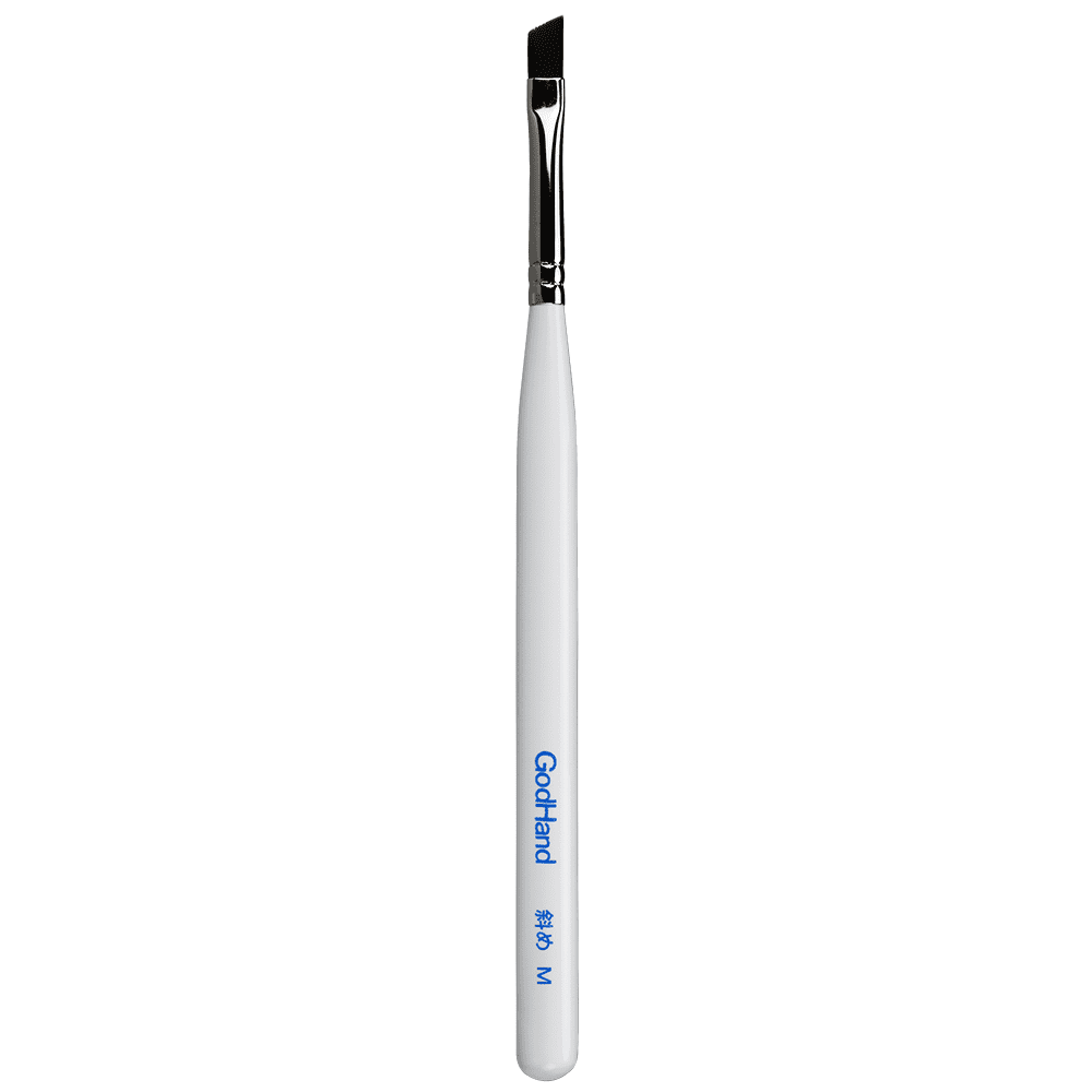 GodHand EBRSUP-NM Brushwork Softest Hobby Angular Paint Brush Medium w/ Cap