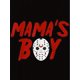 thumbnail image 2 of Casual Crew Neck T-Shirt for Women with "Mama's Boy" Geometric Jason Mask Print, Knitted Polyester-Spandex Blend, Medium Stretch Fabric, Fashionable Short Sleeve Tee for All Seasons, 2 of 6