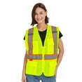 thumbnail image 6 of ProtectX Safety Vest for Men Women ANSI Class 2 High Visibility Mesh Reflective Construction Vest with 4 Pockets Green Small, 6 of 7