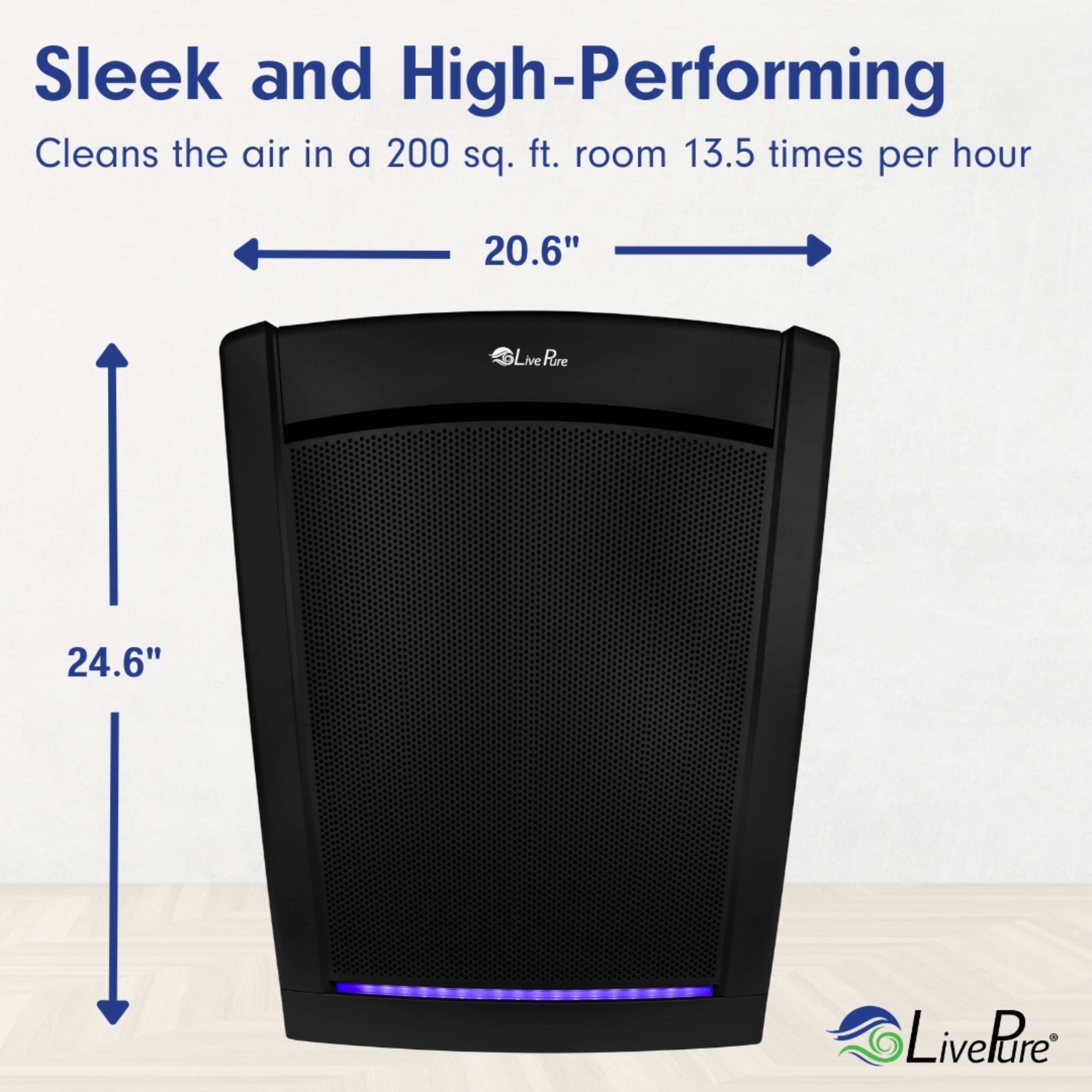 LivePure LP560THP Bali Series True HEPA Air Purifier with Air Quality Sensing System, Taupe