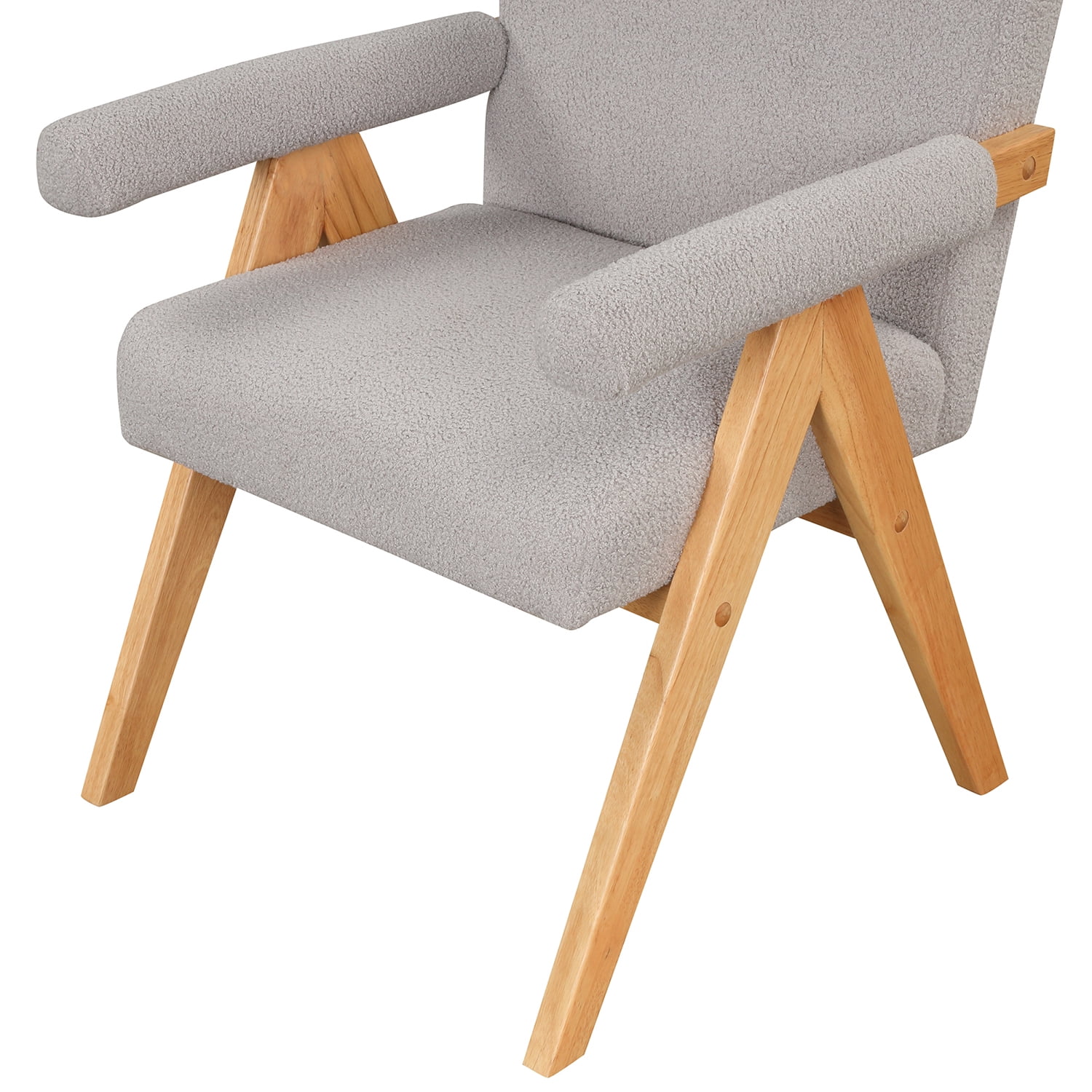 Kadyn Modern Arm Chair Set of 2, Altay Velvet Accent chairs with arm pads, Upholstered Armchair for Living Room Bedroom, Gray