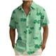 thumbnail image 2 of Ceisia Men's St. Patrick's Day Clover Print Short Sleeve Button-Down Shirt Collection | Dual-Tone Clover Layered Print Button-Up Shirt Gifts, 2 of 9