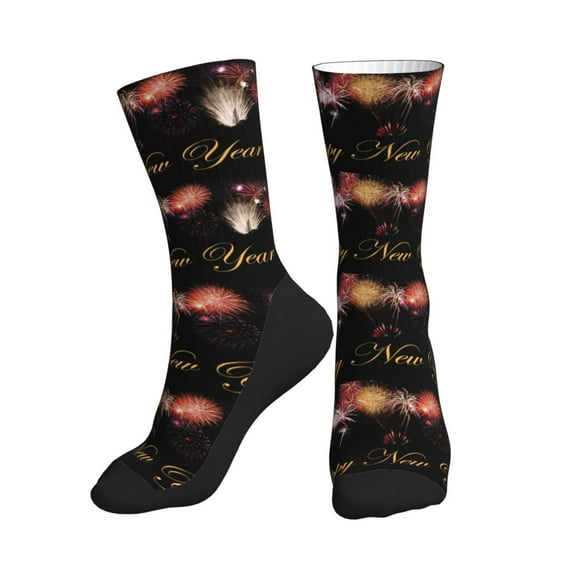 Men Women New Years Eve Novelty Soft Funny Dress Crew Socks