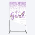 thumbnail image 3 of Floral Lavender Sweet Girl Baby Shower Rectangle Backdrop, 3 of 8