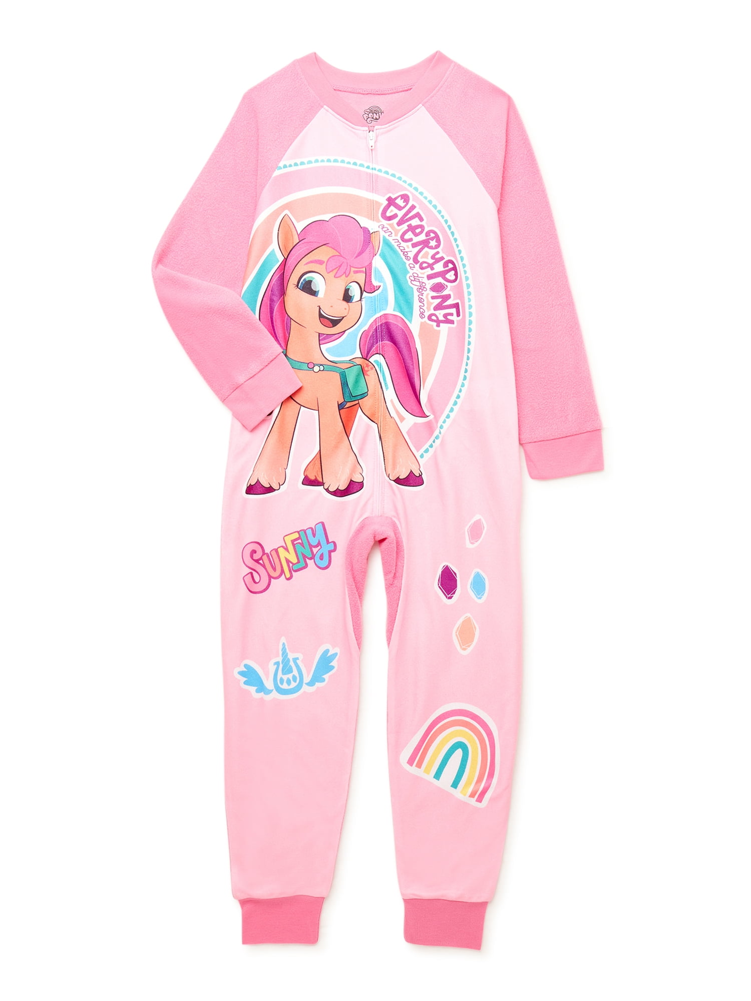 My Little Pony Pyjama rose-gris Taille 104-140 Scintillant 