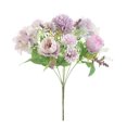 thumbnail image 1 of Wosthever Decoración para el hogar, flor de peonía Rosa Artificial, tela de seda, ramo de flores falsas, accesorio de fotografía para Flores artificiales morado claro PC 1, 1 of 6