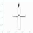 thumbnail image 2 of Pendentif Croix Diamant en Or Blanc 14k.03ct., 2 of 2