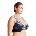thumbnail image 3 of Curve Muse Women's Plus Size Minimizer Unlined Wireless Lace Full Coverage Bras-2Pack-Black,Red-40DDD, 3 of 6